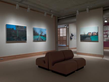George Shaw: A Corner of a Foreign Field installation, Yale Center for British Art, photo by Richard Caspole
