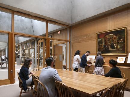 Visitors in the Collections Seminar Room, fourth floor, Yale Center for British Art, photo © Elizabeth Felicella / ESTO