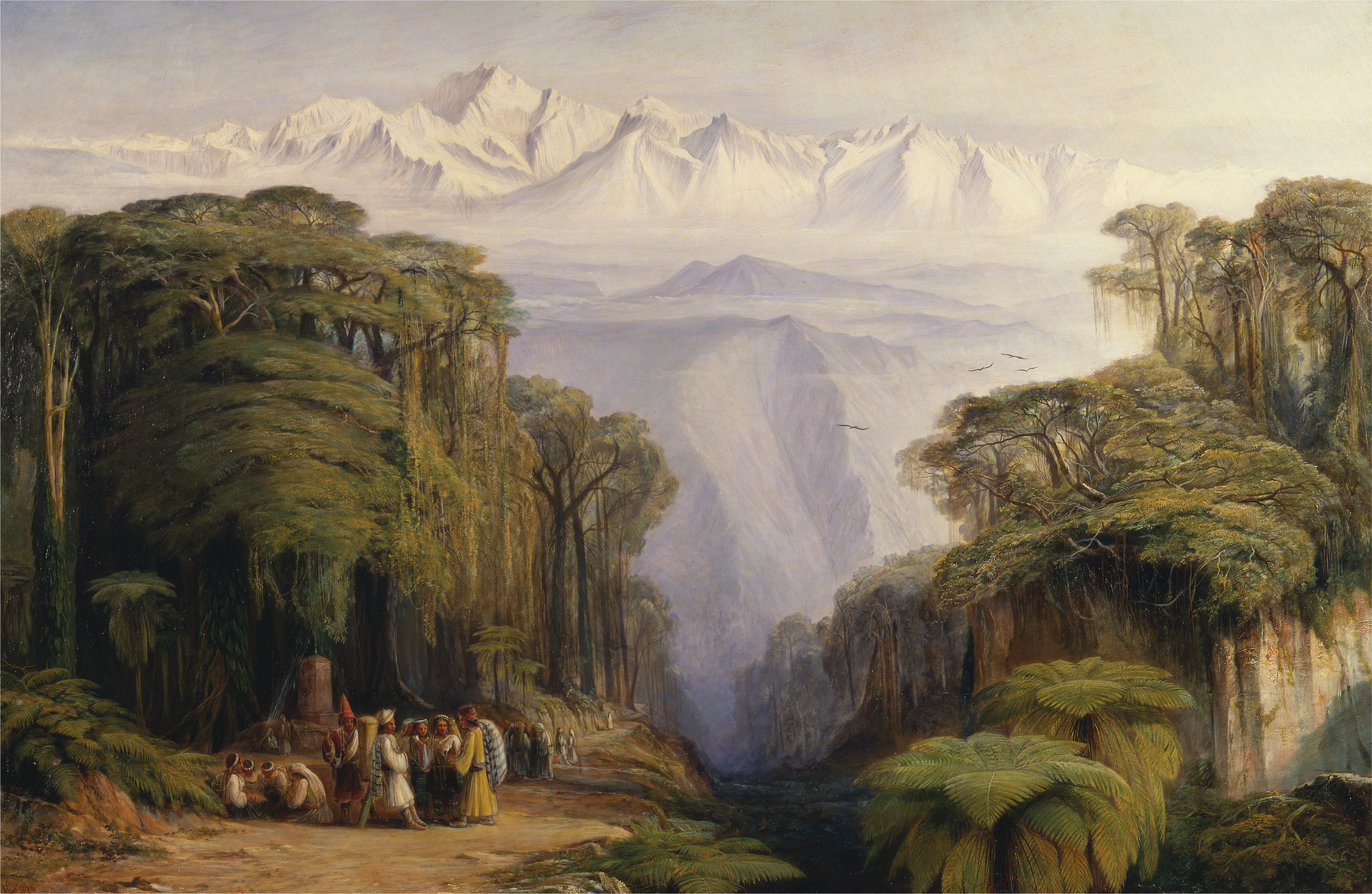 Edward Lear, Kangchenjunga from Darjeeling, 1879, oil on canvas, Yale Center for British Art, Gift of Donald C. Gallup, Yale BA 1934, PhD 1939