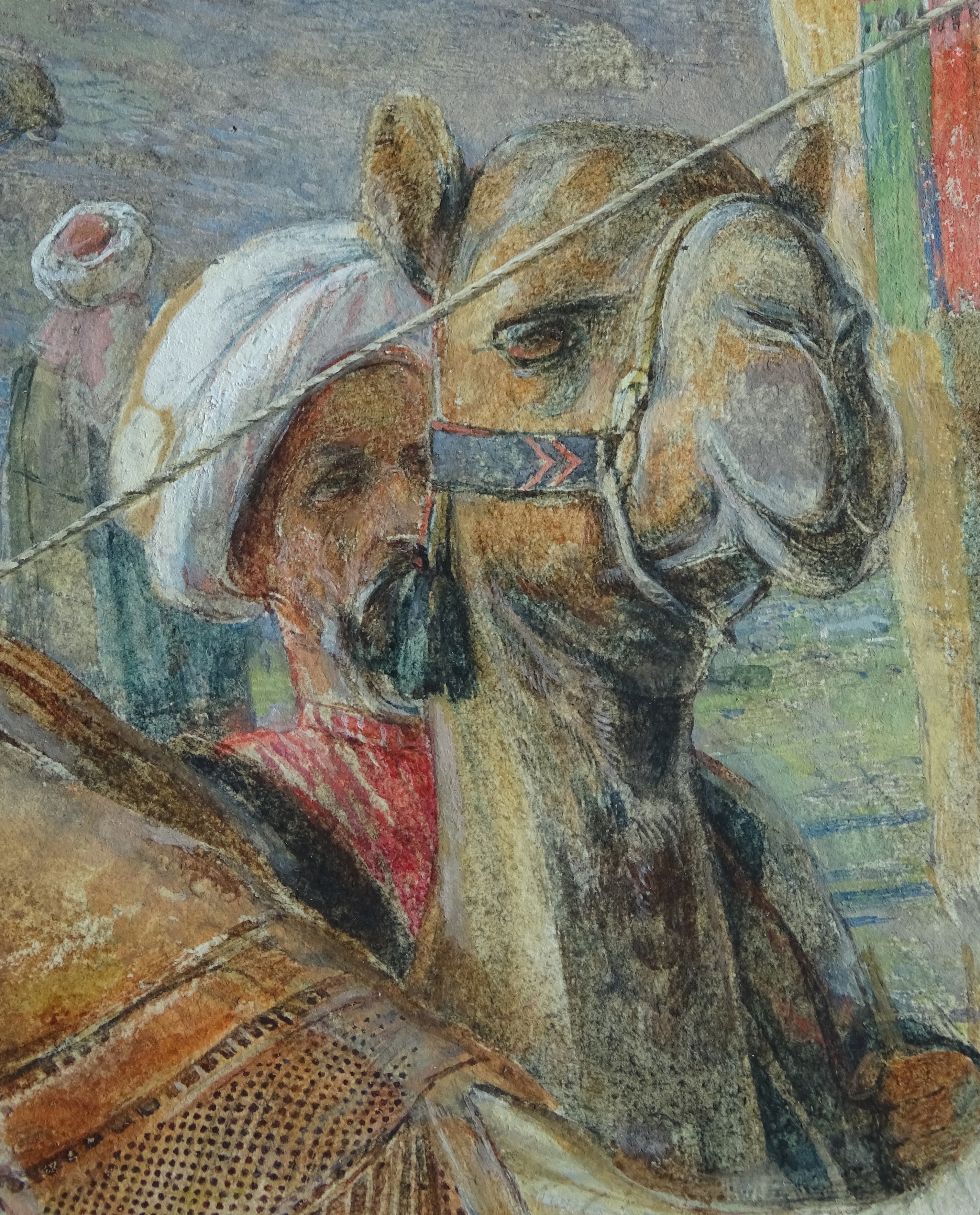 Detail of John Frederick Lewis's A Frank Encampment in the Desert of Mount Sinai, photo by Richard Caspole