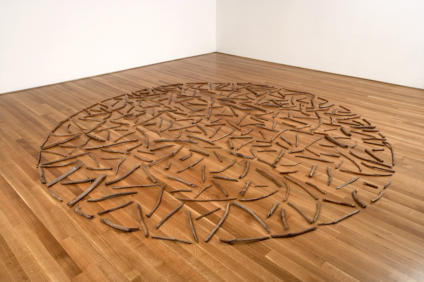 Richard Long, "Quantock Wood Circle" (detail), 1981, courtesy of the artist and Sperone Westwater