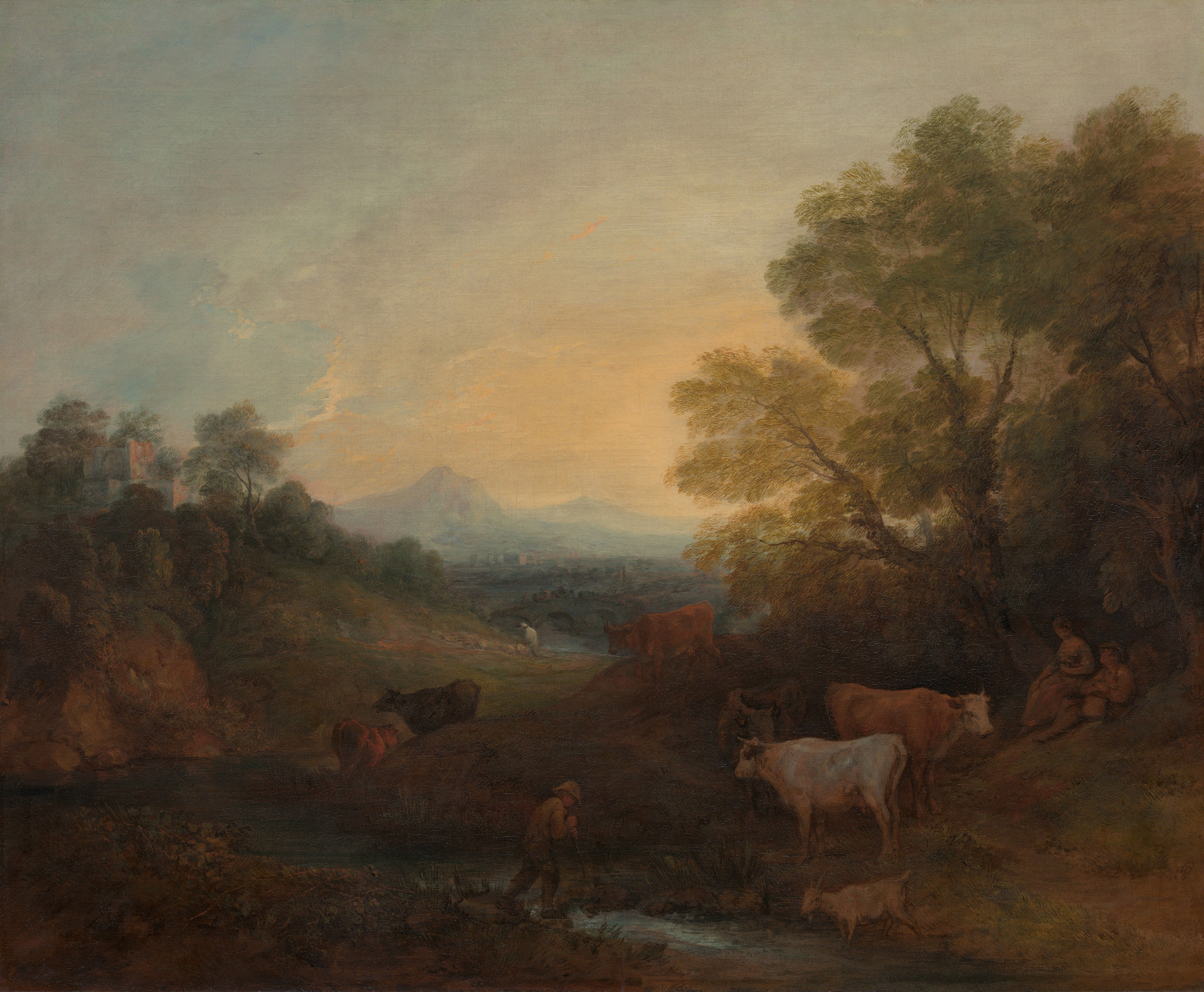 Thomas Gainsborough, “Landscape With Cattle” | Yale Center For British Art