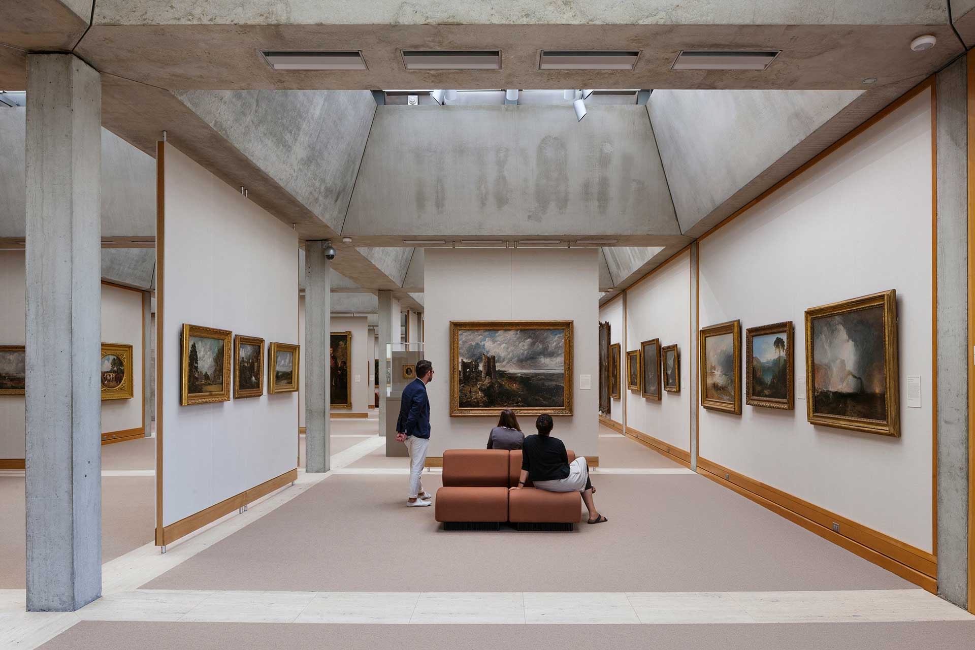 interior of the fourth-floor galleries, Yale Center for British Art