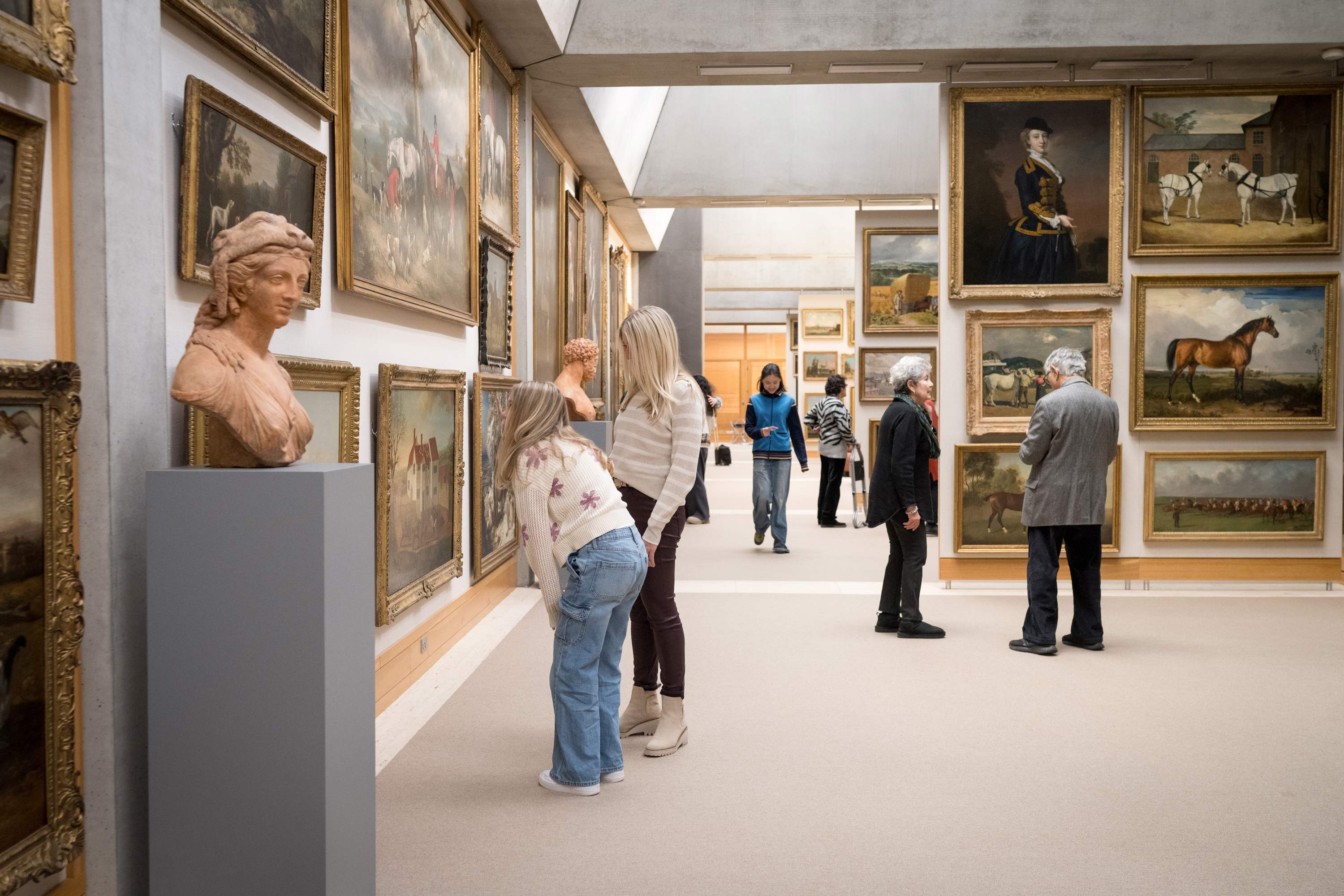 people inside the galleries