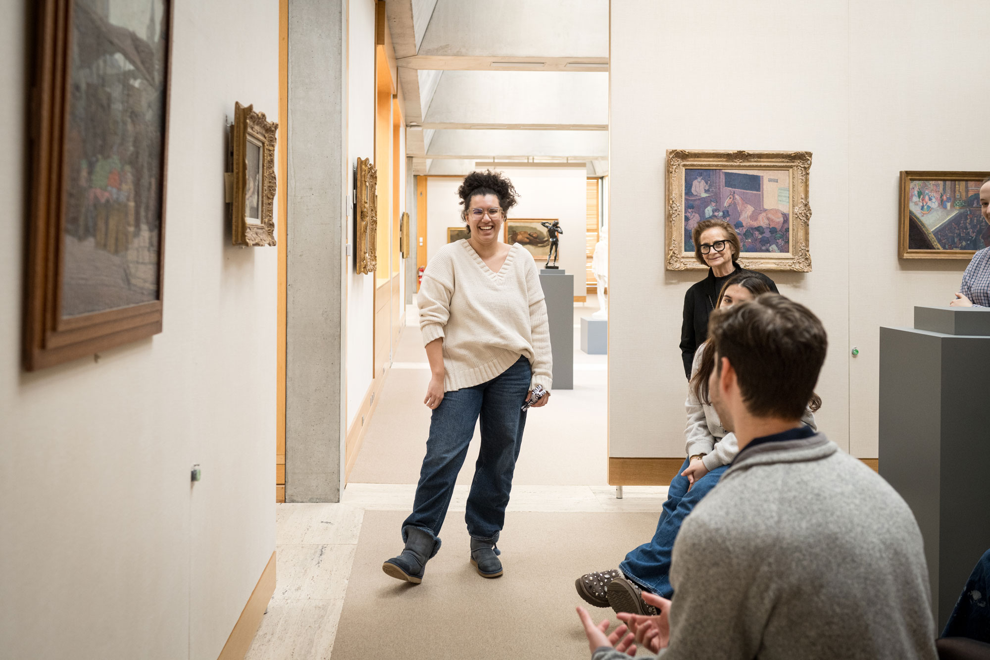 people inside the galleries