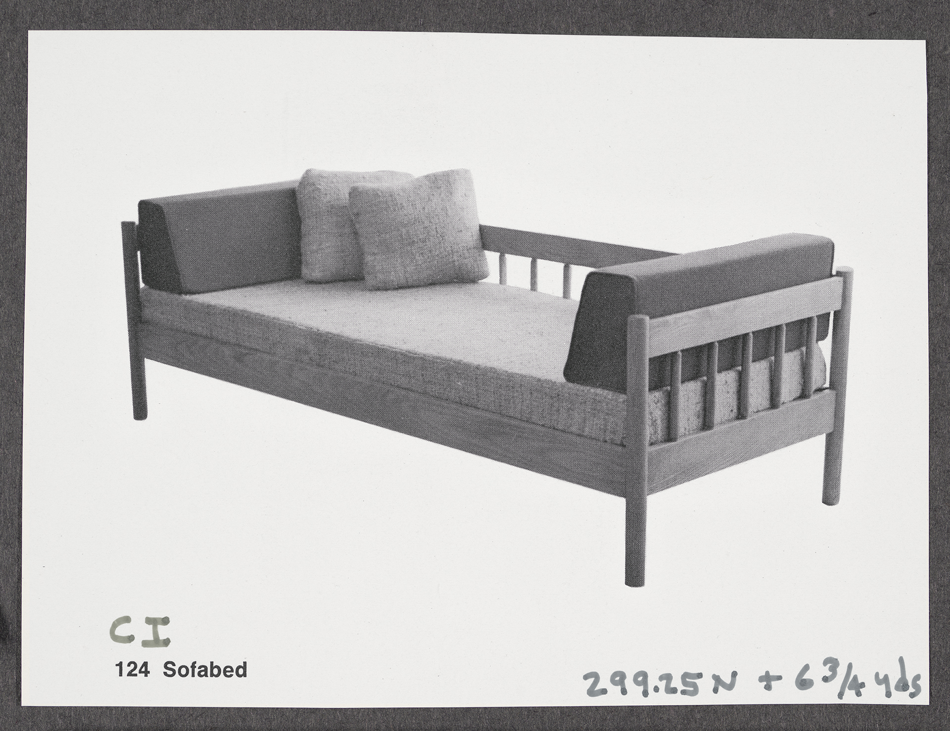 CI Designs, 124 Sofabed, circa 1975, Archives, Yale Center for British Art 