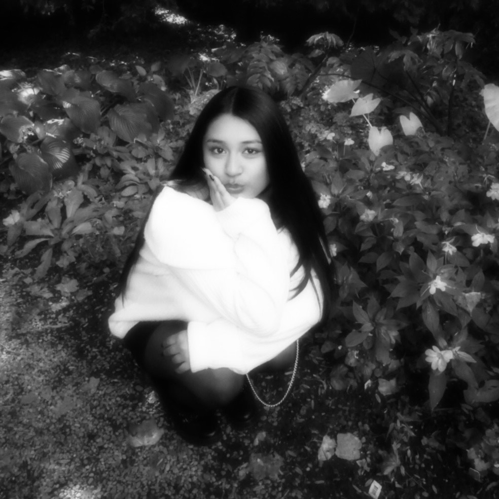 black and white portrait of a person