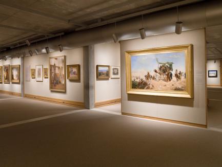 "The Lure of the East: British Orientalist Painting, 1830–1925" installation, Yale Center for British Art, photo by Richard Caspole