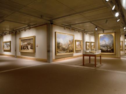 "Paintings from the Reign of Victoria: The Royal Holloway Collection, London" installation, Yale Center for British Art, photo by Richard Caspole