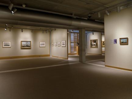 "Seascapes: Marine Paintings and Watercolors from the U Collection" installation, Yale Center for British Art, photo by Richard Caspole