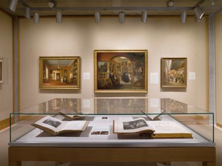 "Seeing Double: Portraits, Copies, and Exhibitions in 1820s London" installation, Yale Center for British Art, photo by Richard Caspole