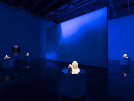 Installation view: Rachel Rose at Gladstone Gallery, New York, 2022.