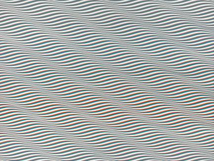 Bridget Riley, "Cataract 3," 1967, PVA on canvas, British Council Collection, © 2022 Bridget Riley, All rights reserved