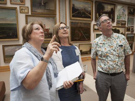 Summer Teacher Institute 2017 participants in the galleries, Yale Center for British Art, photo by Camilla Parente