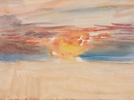 J. M. W. Turner, "The Channel Sketchbook" (detail), ca. 1845, Graphite and watercolor on medium, slightly textured, white wove paper, Yale Center for British Art, Paul Mellon Collection