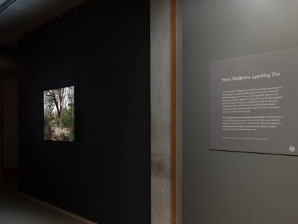 "Steve McQueen: Lynching Tree" installation, third-floor galleries, Yale Center for British Art, photo by Richard Caspole