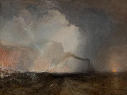 J. M. W. Turner, Staffa, Fingal's Cave, 1831 to 1832, oil on canvas, Yale Center for British Art, Paul Mellon Collection