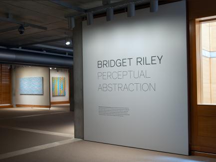 Bridget Riley installation, second-floor galleries, Yale Center for British Art, photo by Richard Caspole