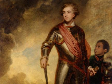 Sir Joshua Reynolds, "Charles Stanhope, third Earl of Harrington, and Marcus Richard Fitzroy Thomas" (detail), 1782, oil on canvas, Yale Center for British Art, Paul Mellon Collection