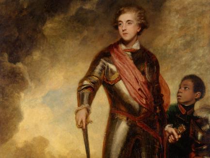 Sir Joshua Reynolds, "Charles Stanhope, third Earl of Harrington, and Marcus Richard Fitzroy Thomas" (detail), 1782, oil on canvas, Yale Center for British Art, Paul Mellon Collection