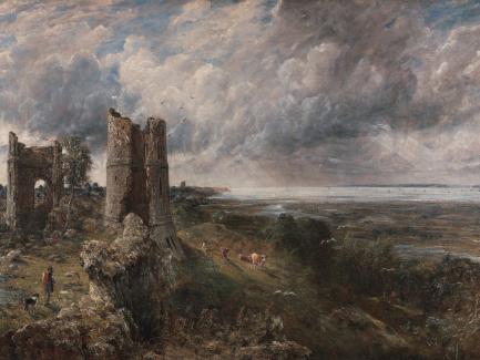 painting of a ruined castle