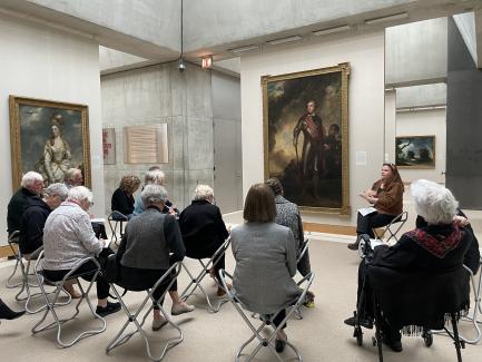 docents in the gallery