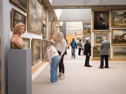 people inside the galleries