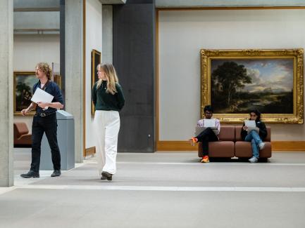 people in the galleries