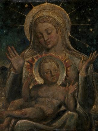William Blake, Virgin and Child, 1825, tempera on panel, Yale Center for British Art, Paul Mellon Collection
