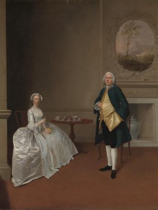 Arthur Devis, Mr. and Mrs. Hill, 1750–51, oil on canvas, Yale Center for British Art, Paul Mellon Collection